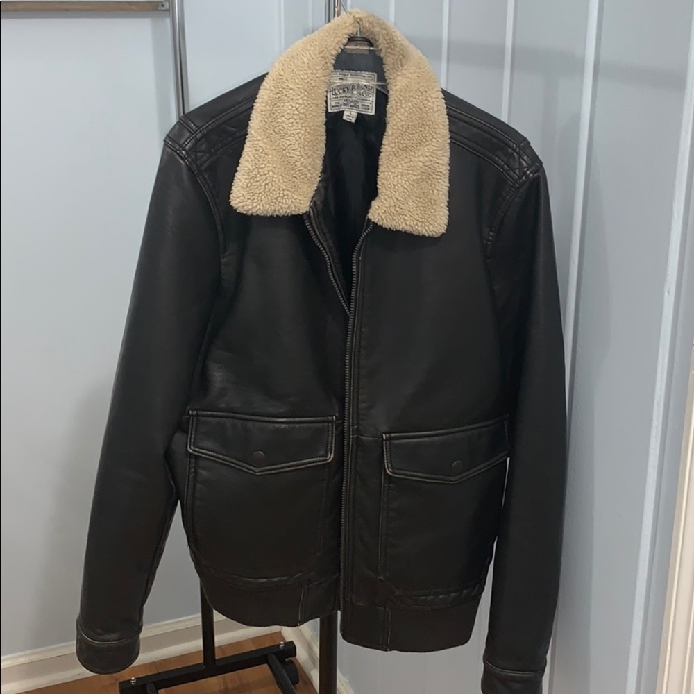 Lucky Brand Vintage Vegan Leather Jacket
